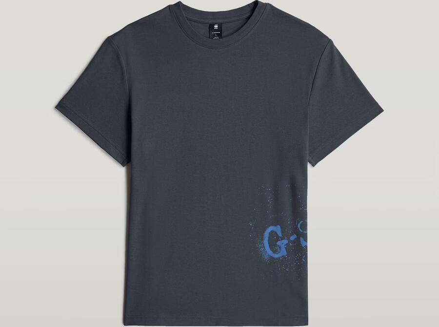 G-Star RAW Sprayed Graphic T-shirt Donkerblauw Heren - Foto 4
