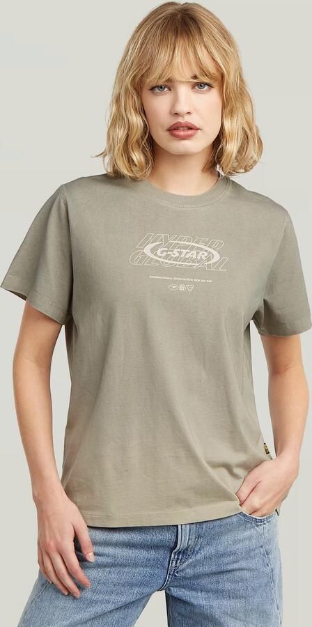 G-Star RAW Sprayed Hyper Graphic T-Shirt Meerkleurig Dames