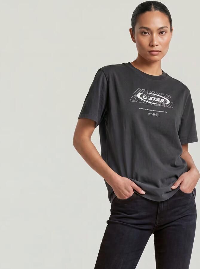 G-Star RAW Sprayed Hyper Graphic T-Shirt Meerkleurig Dames