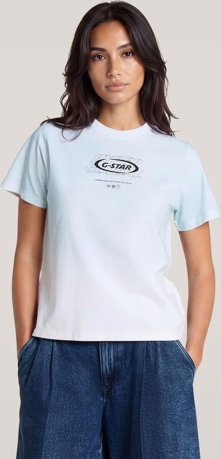 G-Star RAW Sprayed Hyper Graphic T-Shirt Meerkleurig Dames