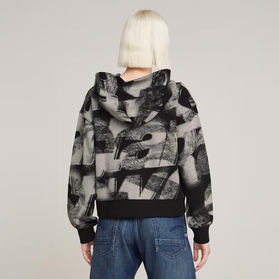 G-Star RAW Sprayed Letters Loose Hoodie Meerkleurig Dames