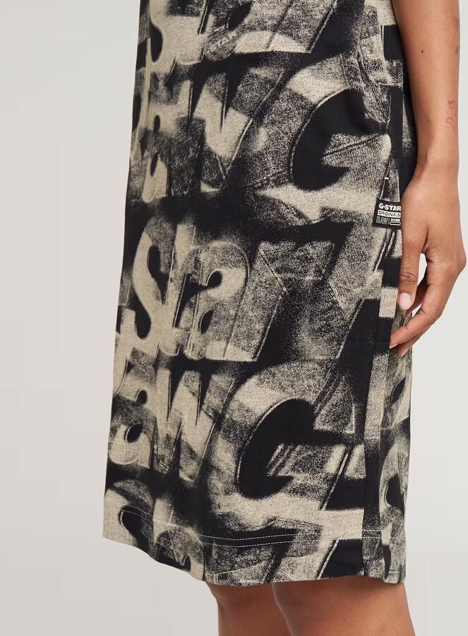 G-Star RAW Sprayed Letters Loose Jurk Meerkleurig Dames - Foto 6