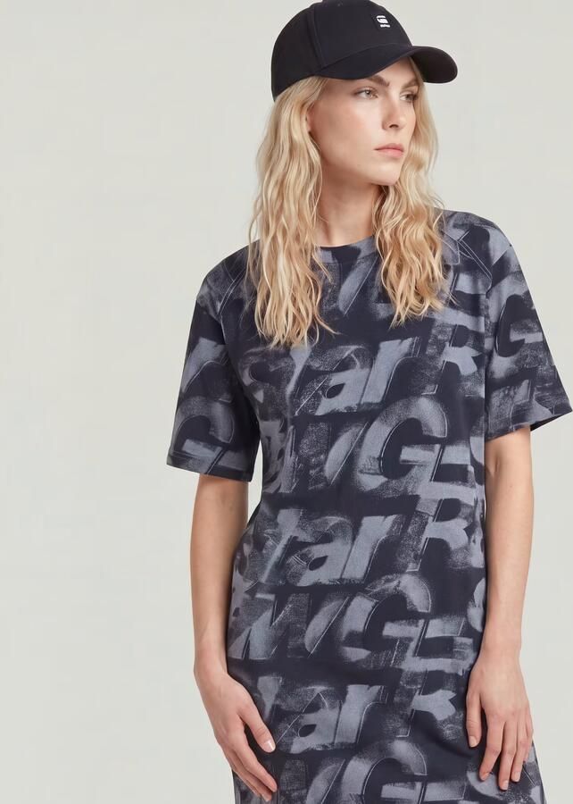 G-Star RAW Sprayed Letters Loose Jurk Meerkleurig Dames - Foto 5