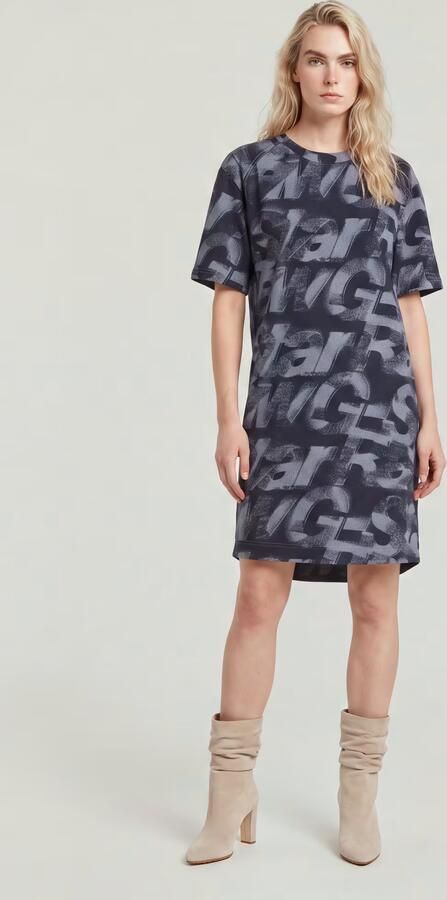 G-Star RAW Sprayed Letters Loose Jurk Meerkleurig Dames - Foto 6