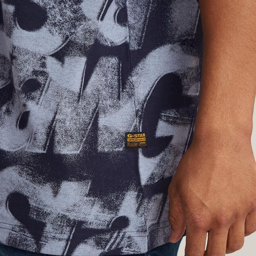 G-Star RAW Sprayed Letters Loose T-Shirt Meerkleurig Heren - Foto 4