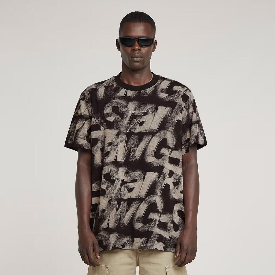 G-Star RAW Sprayed Letters Loose T-Shirt Meerkleurig Heren