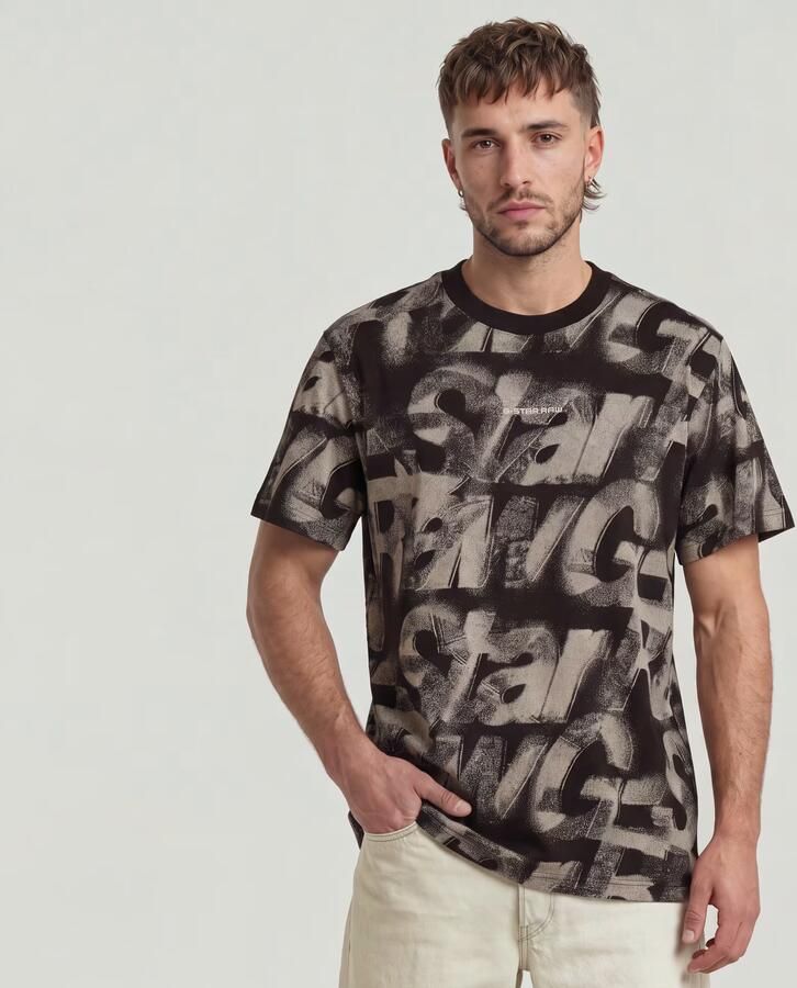 G-Star RAW Sprayed Letters Loose T-Shirt Meerkleurig Heren - Foto 11