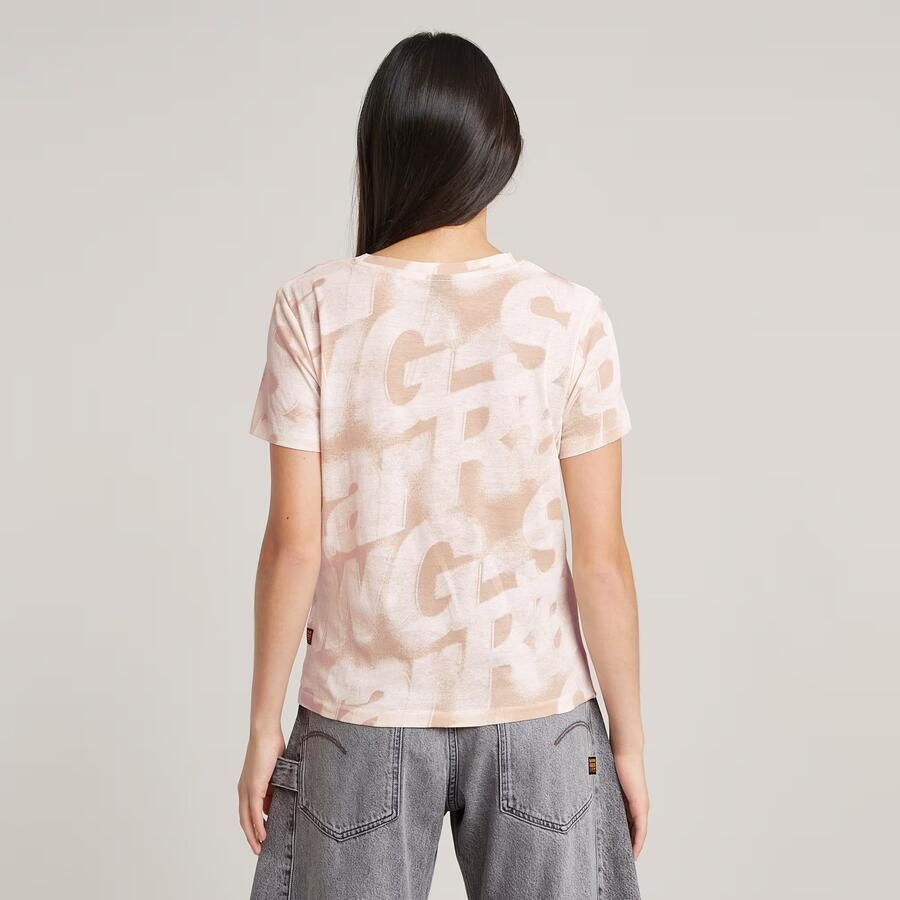 G-Star RAW Sprayed Letters T-shirt Meerkleurig Dames