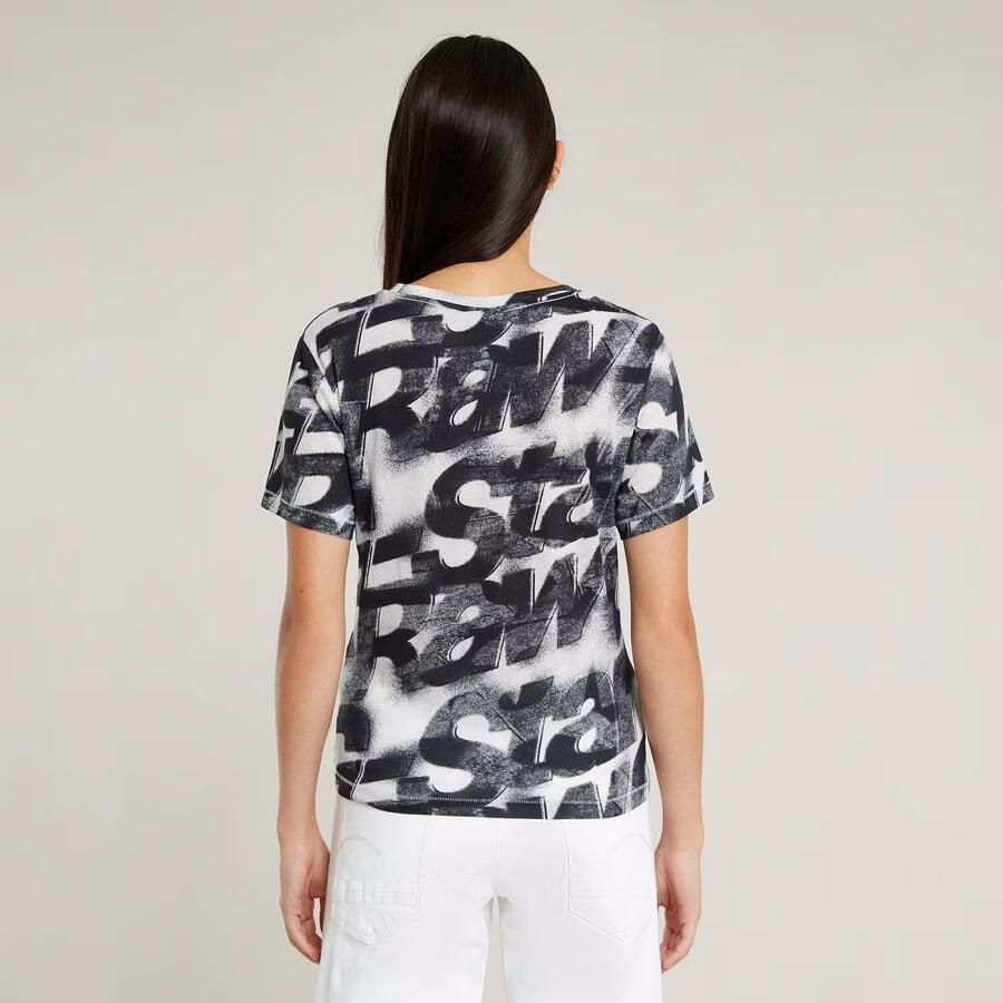 G-Star RAW T-shirt Sprayed Letters met all-over print