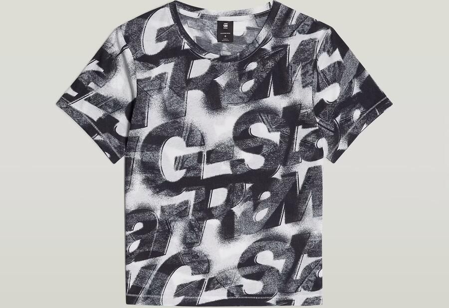 G-Star RAW T-shirt Sprayed Letters met all-over print - Foto 8