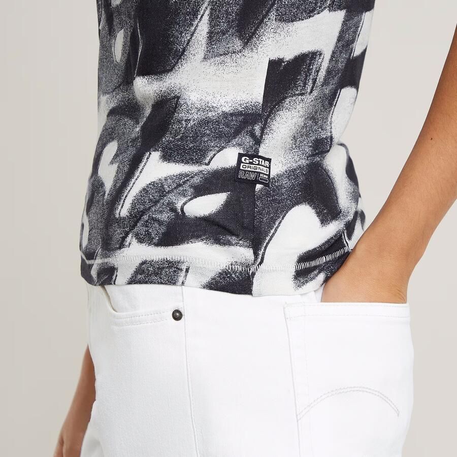 G-Star RAW T-shirt Sprayed Letters met all-over print - Foto 5