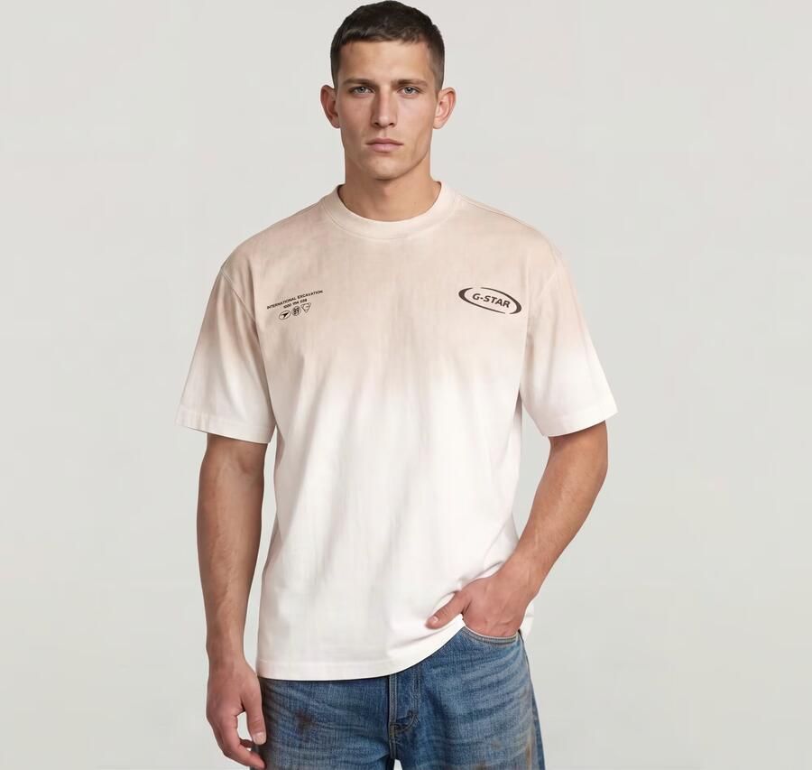 G-Star RAW Sprayed Relaxed Logo T-Shirt Meerkleurig Heren - Foto 4