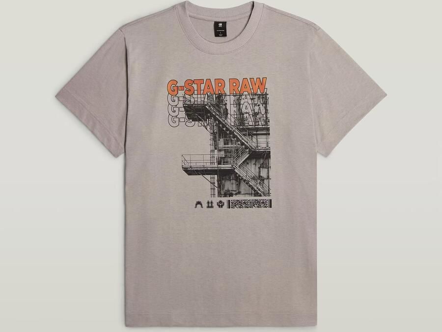 G-Star RAW Stairs Graphic Loose T-shirt Grijs Heren - Foto 6