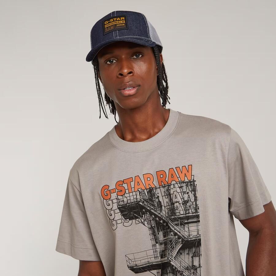 G-Star RAW Stairs Graphic Loose T-shirt Grijs Heren - Foto 4