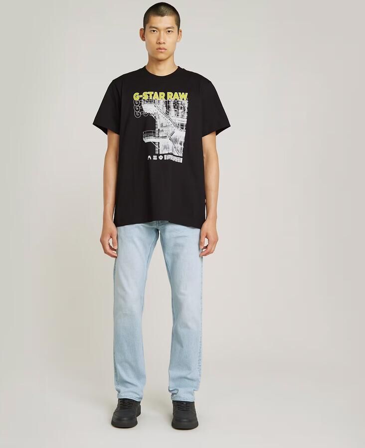G-Star RAW Stairs Graphic Loose T-shirt Zwart Heren - Foto 5