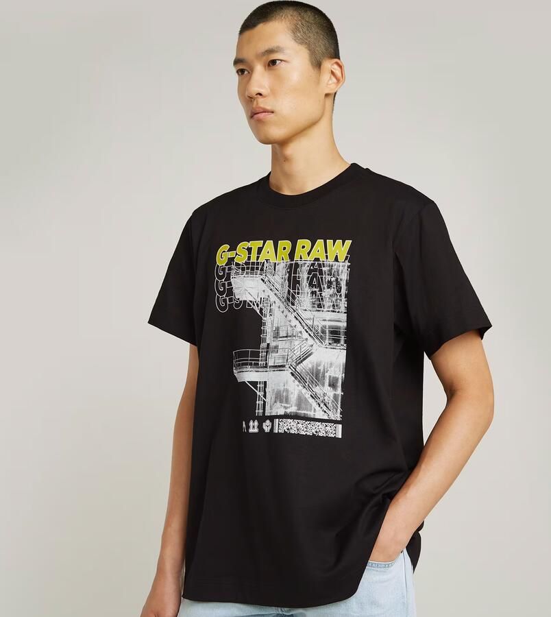 G-Star RAW Stairs Graphic Loose T-shirt Zwart Heren - Foto 3