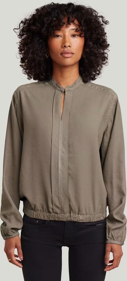G-Star RAW Stand Up Collar Overhemd Bruin Dames