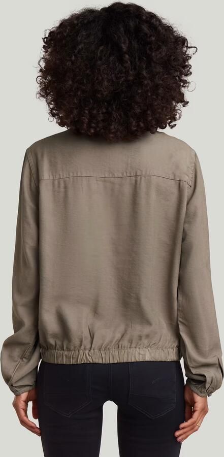 G-Star RAW Stand Up Collar Overhemd Bruin Dames - Foto 5