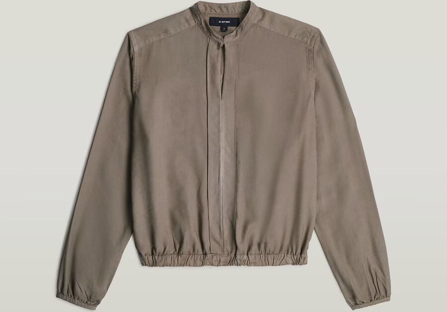G-Star RAW Stand Up Collar Overhemd Bruin Dames - Foto 4