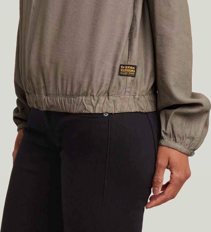 G-Star RAW Stand Up Collar Overhemd Bruin Dames - Foto 3