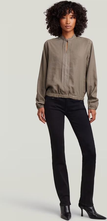 G-Star RAW Stand Up Collar Overhemd Bruin Dames - Foto 6