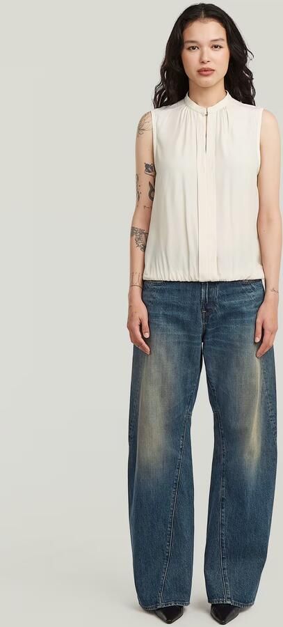 G-Star RAW Stand-Up Collar Sleeveless Top Wit Dames - Foto 6