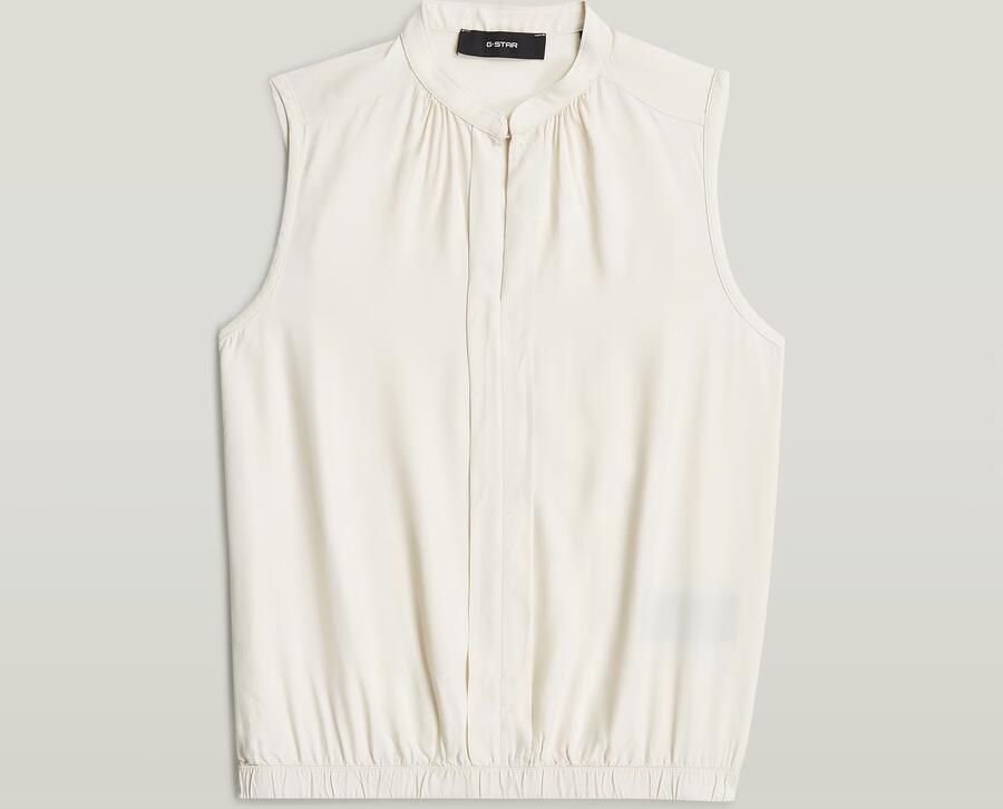 G-Star RAW Stand-Up Collar Sleeveless Top Wit Dames - Foto 4