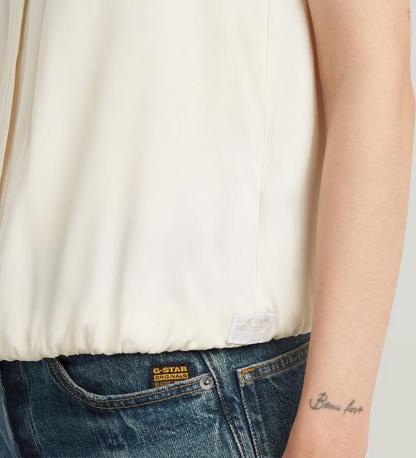 G-Star RAW Stand-Up Collar Sleeveless Top Wit Dames - Foto 3