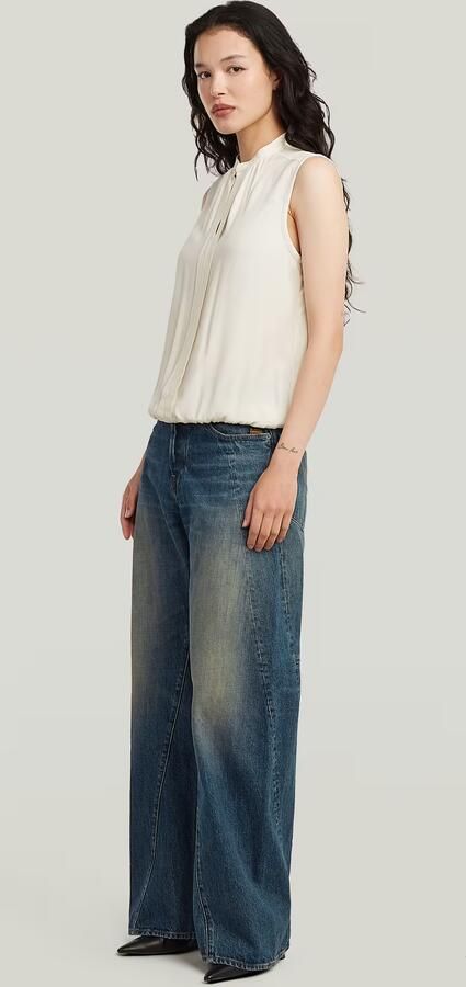 G-Star RAW Stand-Up Collar Sleeveless Top Wit Dames - Foto 5