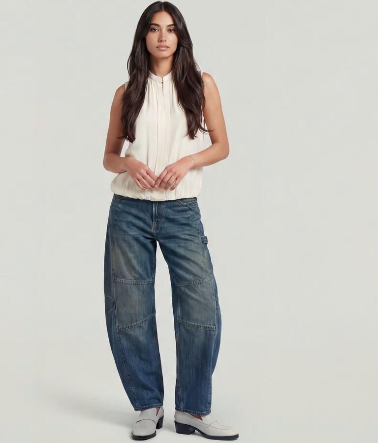 G-Star RAW Stand-Up Collar Sleeveless Top Wit Dames - Foto 3