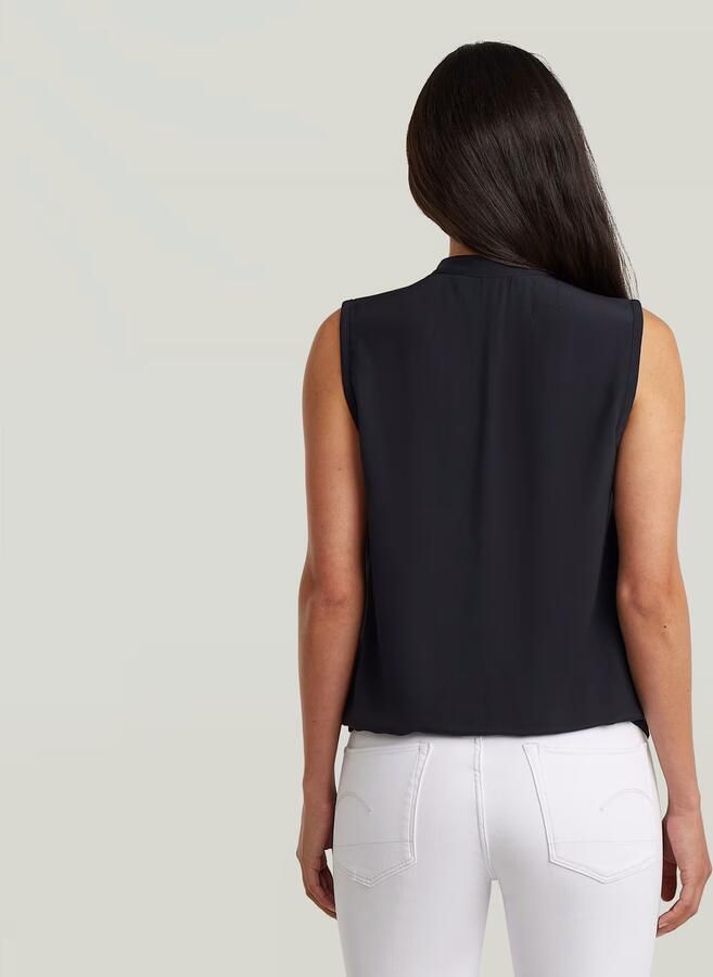G-Star RAW Stand-Up Collar Sleeveless Top Zwart Dames - Foto 4