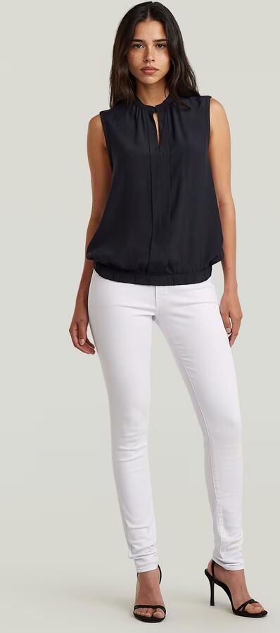 G-Star RAW Stand-Up Collar Sleeveless Top Zwart Dames - Foto 6