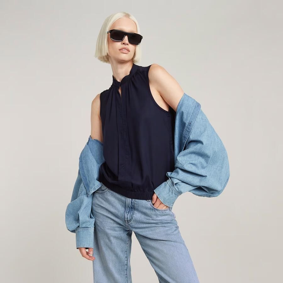 G-Star Raw Top D24453-D923 STAND UP-3873 DARK BLUE - Foto 5