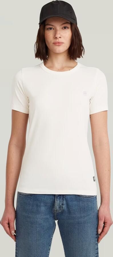 G-Star RAW Statement Chest Logo Optic Slim Top Beige Dames - Foto 7