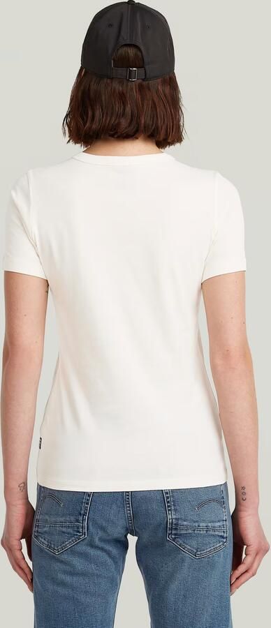 G-Star RAW Statement Chest Logo Optic Slim Top Beige Dames - Foto 4