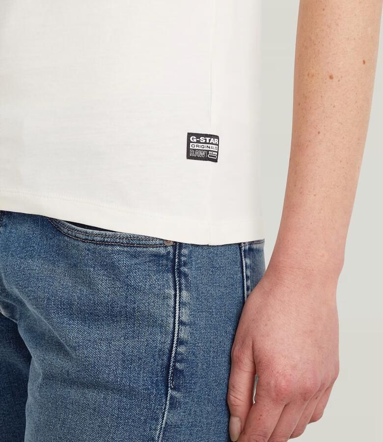 G-Star RAW Statement Chest Logo Optic Slim Top Beige Dames - Foto 2
