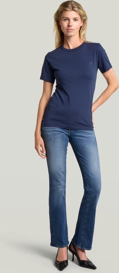 G-Star RAW Statement Optic Chest Logo T-Shirt Donkerblauw Dames - Foto 6