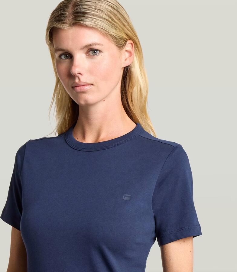 G-Star RAW Statement Optic Chest Logo T-Shirt Donkerblauw Dames - Foto 4