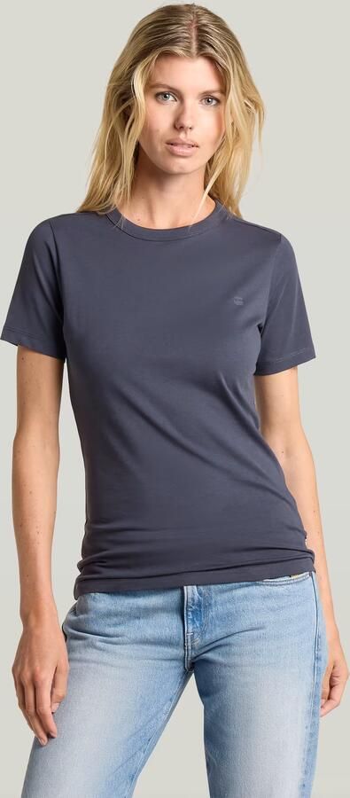 G-Star RAW Statement Optic Chest Logo T-Shirt Donkerblauw Dames