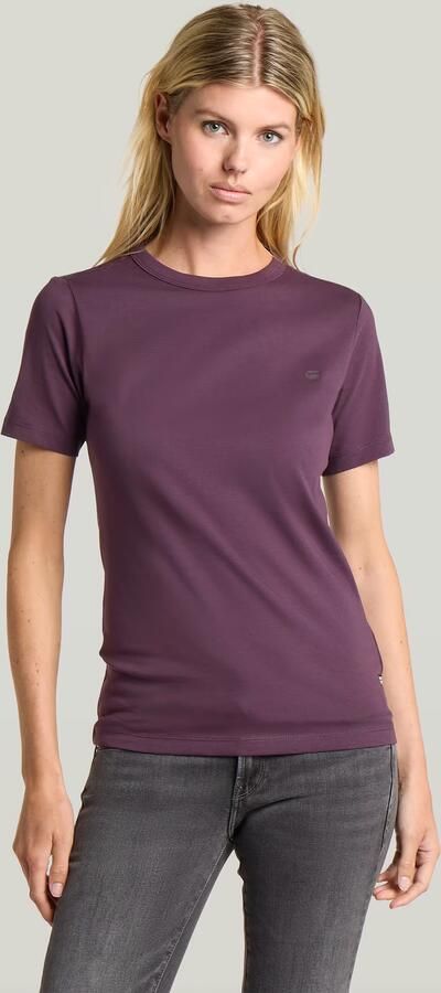G-Star RAW Statement Optic Chest Logo T-Shirt Paars Dames