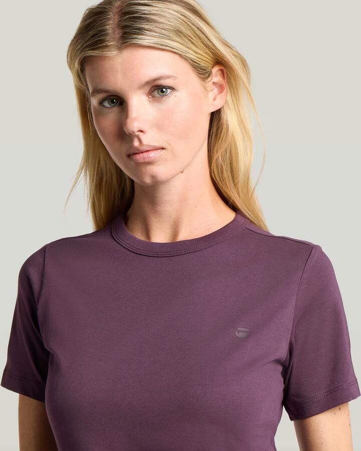 G-Star RAW Statement Optic Chest Logo T-Shirt Paars Dames - Foto 4