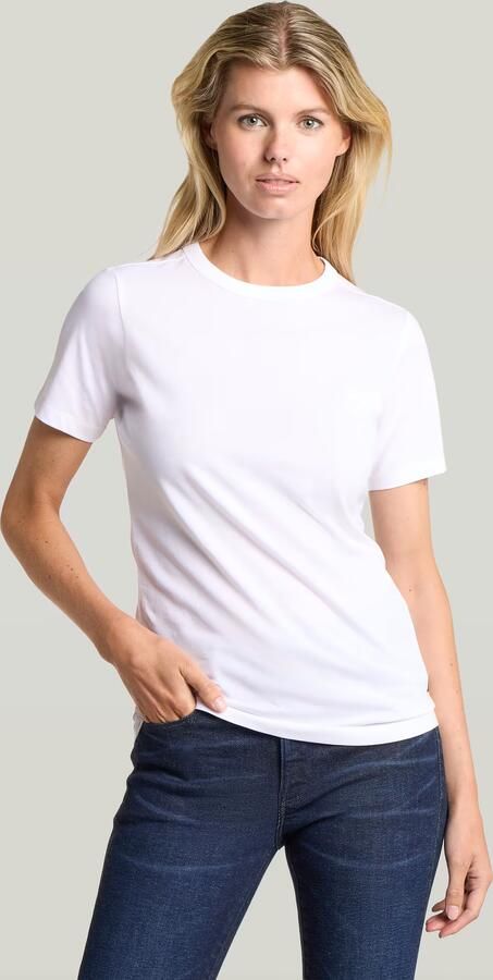 G-Star RAW Statement Optic Chest Logo T-Shirt Wit Dames