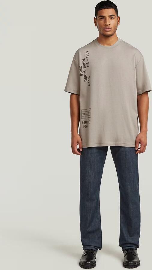 G-Star RAW Stencil Relaxed T-Shirt Beige Heren - Foto 9