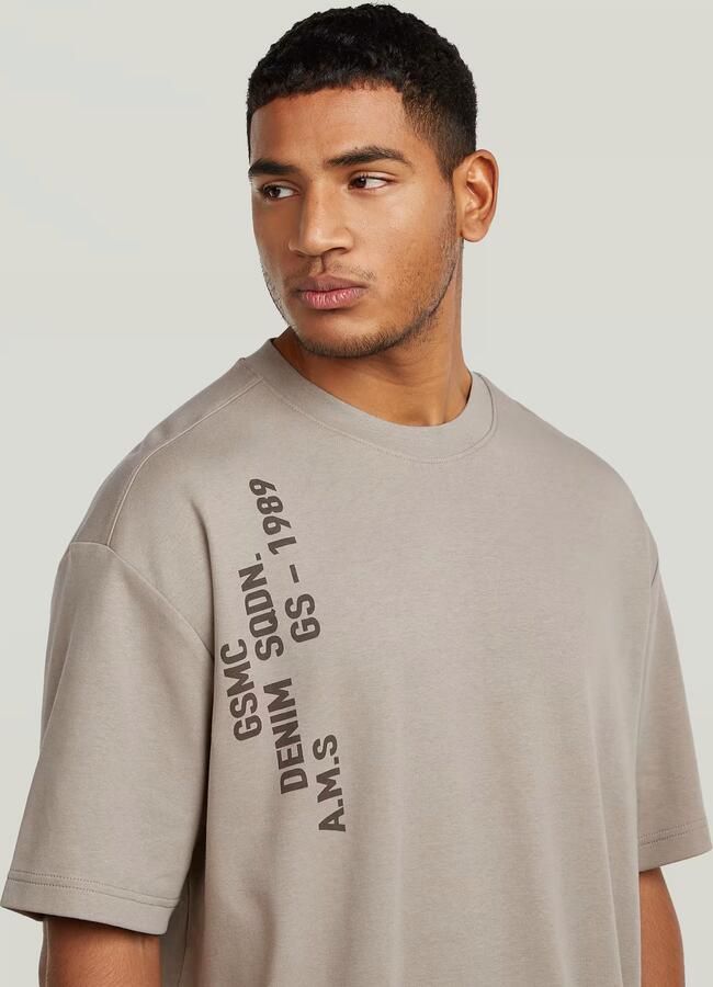 G-Star RAW Stencil Relaxed T-Shirt Beige Heren - Foto 6
