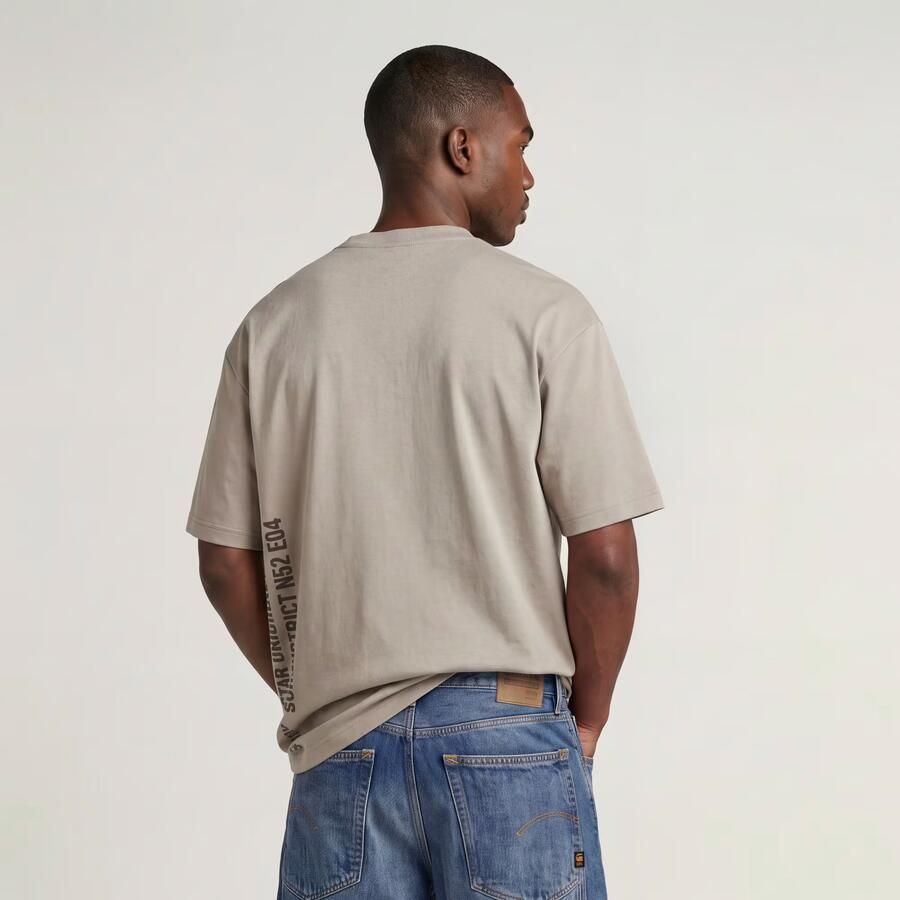 G-Star RAW Stencil Relaxed T-Shirt Beige Heren - Foto 4