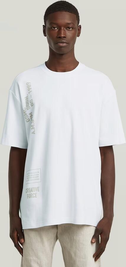 G-Star RAW Stencil Relaxed T-Shirt Wit Heren