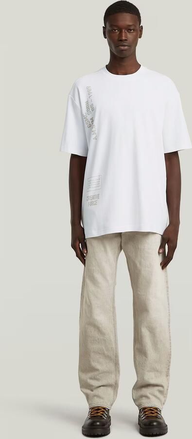G-Star RAW Stencil Relaxed T-Shirt Wit Heren - Foto 7