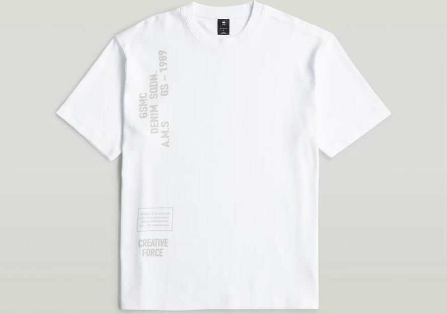 G-Star RAW Stencil Relaxed T-Shirt Wit Heren - Foto 4