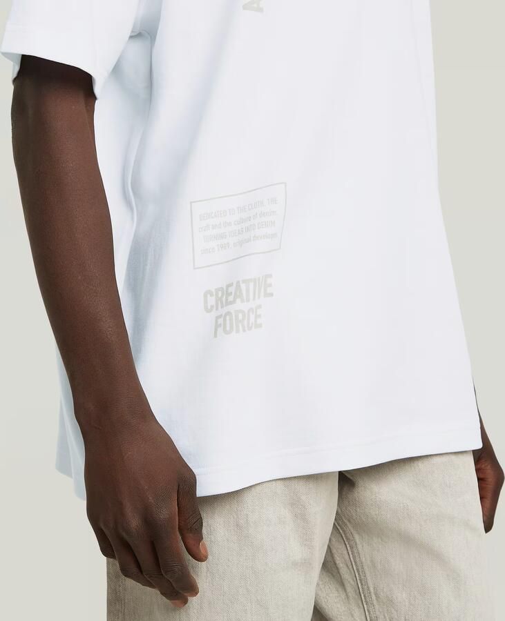 G-Star RAW Stencil Relaxed T-Shirt Wit Heren - Foto 3