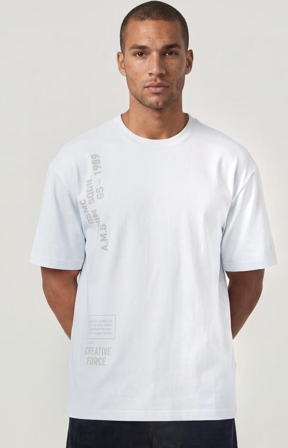 G-Star RAW Stencil Relaxed T-Shirt Wit Heren - Foto 4